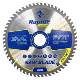 RAPIDE Basic Series Диск пильний по дереву Ø200*30/32мм. (60зуб.) RAHФ-00003209