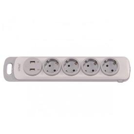 LUXEL Колодка для подовжувача 4-а з/з + 2 *USB 4351