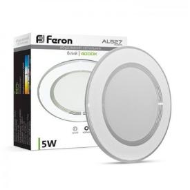 Feron LED-Світильник вбудований 5W 4000K 400Lm (білий) AL527