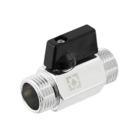 Raftec Кран кульовий МІНІ 1/2 ЗЗ хром , чорний півметелик RVHMM01
