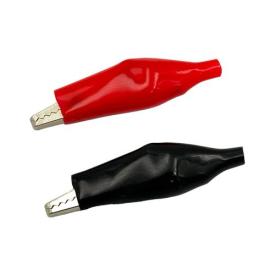 Зажимы электрические (крокодилы) 10A L=42.5мм. (прорезиненные) (2шт.)