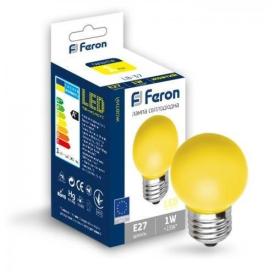 Feron LED-Лампа куля 1w E27 (жовта) LB-37