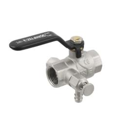 Raftec BLACK Кран кульовий з дренажем DN15 (1/2) В/В чорна ручка WDRH01