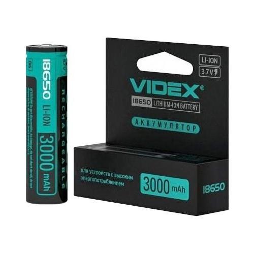 VIDEX Аккумулятор 18650 3,7V 3000mA (ЗАЩИТА) 18650