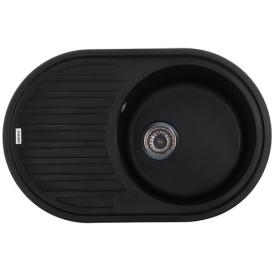 ZERIX ZS-7750R-14 Мойка гранитная 760*500мм. (черный металлик)