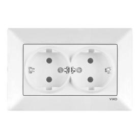 VIKO MERIDIAN Розетка внутрішня 2-а з/з (біла) 90970056-WH