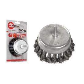 INTERTOOL Щетка чашечная 100 мм для дрели, 1/4 (пучки витой проволоки) BT-3100