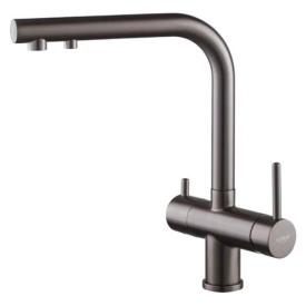 KOER KB-72001-07 Змішувач для кухні під фільтр (графіт) (KR3393)