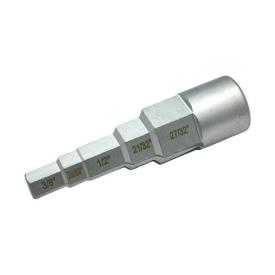 YATO Ключ ступінчастий 3/8, 29/68, 1/2, 21/32, 27/32 для американок  під тріскачку 1/2 YT-03317