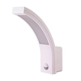 VELMAX Фасадний LED-Світильник 10W 4000K 900LM  IP54  И/Ч датчик руху (білий) V-WLS-14 24-63-14