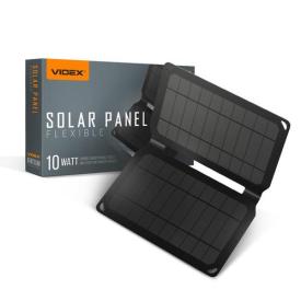 VIDEX Портативний зарядний пристрій сонячна панель 10W VSO-F510UU