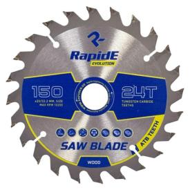 RAPIDE Basic Series Диск пильний по дереву Ø150*20/22,23мм. (24зуб.) RAHФ-00001402