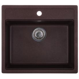 ZERIX ZS-5751S-12 Мойка гранитная 570*510мм. (коричневая)