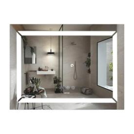 MIXXUS LIGHT MR01-90x70 Дзеркало (LED Touch, Anti-fog, димер, регулюванням яскравості, годинник) (MI5999)