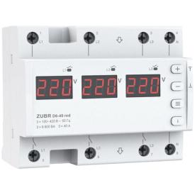 ZUBR Реле напряжения трехфазное D6-40red