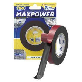 HPX Лента двухсторонняя MAXPOWER 12мм.*1,1мм.*2м. черная (блистер) OT1202