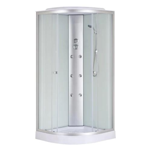 MIXXUS STRONG SBH02-90x90x215-FB SATIN Душевой бокс с гидромассажем 90*90мм (низкий поддон) (MI6890)