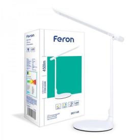 Feron Настільна LED-лампа 8W 2700-6500K 450Lm (БІЛА) DE1140