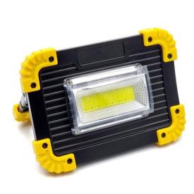 POLICE LED-Прожектор аккум. 20W, micro USB, 2*18650 L811-20W-COB+1W