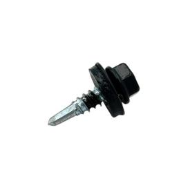 R9T6 Саморез по металлу с шайбой EPDM 4,8*19мм. АНТРАЦИТОВЫЙ СЕРЫЙ RAL7016 (пач/250шт)