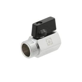 Raftec Кран шаровой МИНИ 1/2 ВЗ хром, черная полубабочка RVHSM01