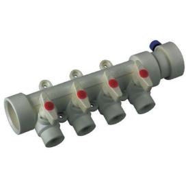 KOER K0171.PRO PPR Коллектор 4-way с шаровыми кранами Ø40xØ20