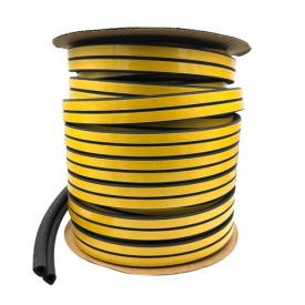 TECHNICS Rubber Ущільнювач гумовий самоклеючий D 12*10мм. ЧОРНИЙ (бухта/2*25м.) 10-781