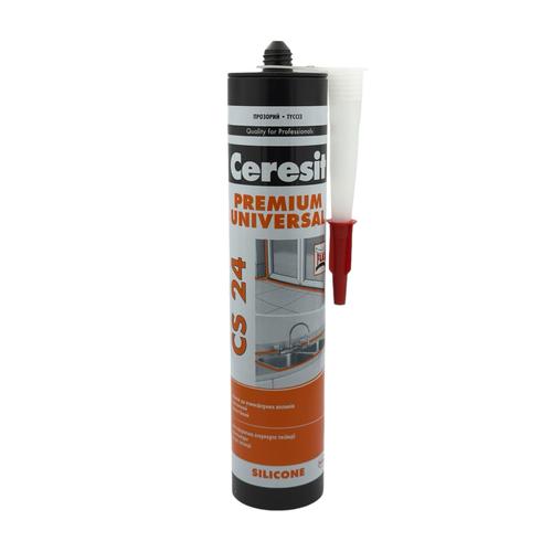 Ceresit CS24 PREMIUM UNIVERSAL Силиконовый герметик универсальный 280мл. (прозрачный)