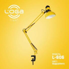 ТМ LOGA Настольная лампа (со струбц.) ПОДСОЛНУХ L-606