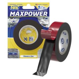 HPX Лента двухсторонняя MAXPOWER 19мм.*1,1мм.*2м. черная (блистер) OT1902