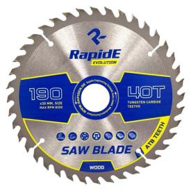 RAPIDE Basic Series Диск пильний по дереву Ø190*30мм. (40зуб.) RAHФ-00003207