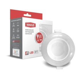 MAXUS LED-світильник з підсвічуванням 9W 4000K 1-MAX-01-3-SDL-09-C