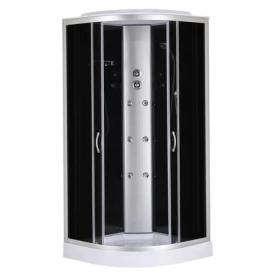 MIXXUS STRONG SBH02-90x90x215-GR SATIN Душовий бокс з гідромасажем 90*90мм. (низький піддон) (MI6891)