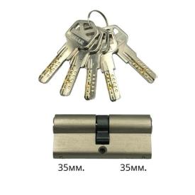HISAR Циліндр ключ-ключ 35*35 (нікель) BC-70(35*35)