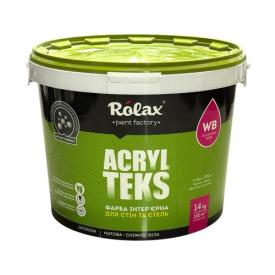 ROLAX ACRYL TEKS Фарба акрилова для стін та потолків 14кг.