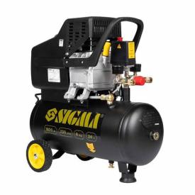 SIGMA Компресор одноциліндровий 1.8кВт 230л/хв 8бар 24л (2 крана) 7043131