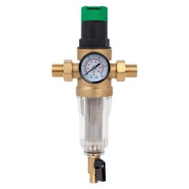 ITAL IT12-H8901 Фільтр самоочисний з манометром та редуктором тиску 1/2'' з ключем для холодної води (прозорий)
