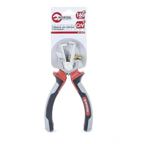 INTERTOOL Щипцы для зачистки проводов 160 мм CrV с изолированными рукоятками NT-0229