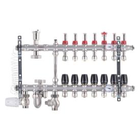 KOER KR.S1012-7 Коллектор со встроенным смешив. узлом 1х7 SUS304 и евроконус 3/4-16 (KR2940)