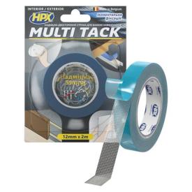 HPX Лента двухсторонняя MULTI TACK 12мм.*0,8мм.*2м. прозрачная (блистер) MTT1202