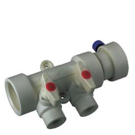 KOER K0169.PRO PPR Коллектор 2-way с шаровыми кранами Ø40xØ20