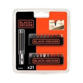 BLACK+DECKER Набор отвёрточных насадок 21шт. A7074-XJ