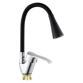 CHAMPION YUB 011-279 (Nut) Refl.Black Змішувач для кухні з силіконовим виливом ЧОРНИЙ (MI6424)