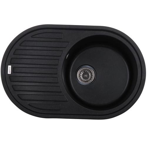 ZERIX ZS-7750R-03 Мийка гранітна 760*500мм. (чорна)