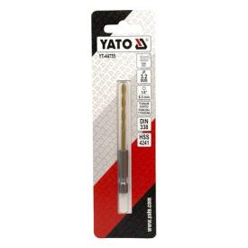 YATO Сверло по металлу титановое HSS-TIN, Ø3,2мм., L=85мм., HEX-1/4 YT-44755