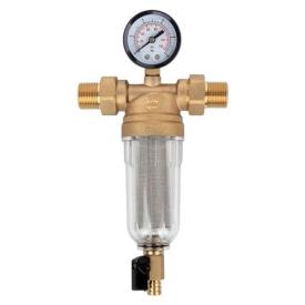 ITAL IT12-H8910 Фільтр самоочисний з манометром 1/2'' з ключем для холодної води (прозорий)