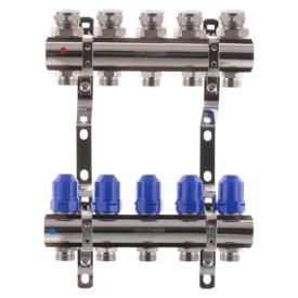 KOER KR.1100-05 1x5 ways Колекторний блок з термостатичними клапанами (KR2631)