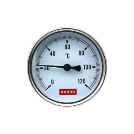 KARRO Термометр фронтальный 1/2 Ø50 0-120С (KR 1039)