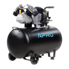 APRO Компресор двоциліндровий OFD-100MX 8Бар 2.8кВт 430л/хв 100л (2 крана) + Олива 0,2 л 850179