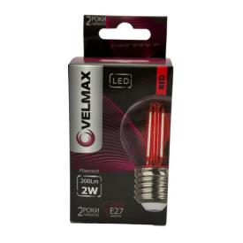 VELMAX LED-Лампа FILAMENT шар 2w E27 (красная) 21-41-32